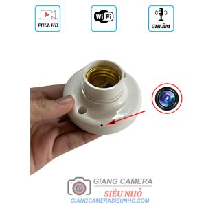 camera ngụy trang đui đèn kết nối wifi